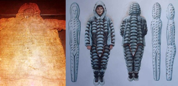 Chubasquero Chugach, Museo de Altamira (I) y representación artística (D)