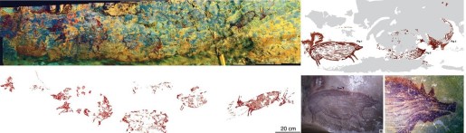 Pinturas rupestres en Sulawesi