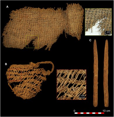 Fragmentos de cesto neolítico. Cueva de los Murciélagos (Albuñol)
